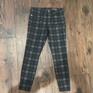 Black and Gray Plaid Pantsuits
